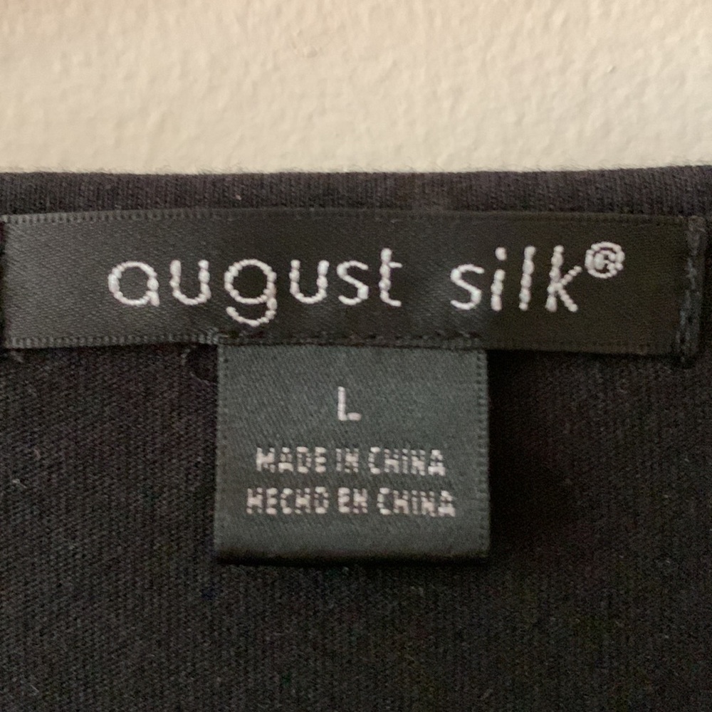 august silk 100% cotton short sleeve top. - Picture 4 of 5